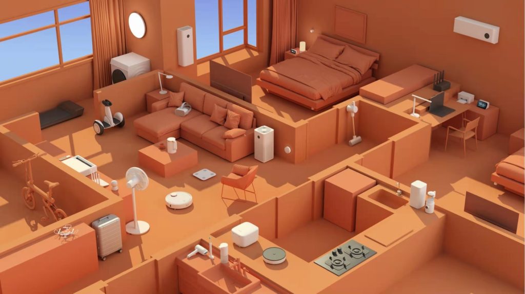 Concept image of a smart home that utilizes Xiaomi devices. Courtesy of Xiaomi.